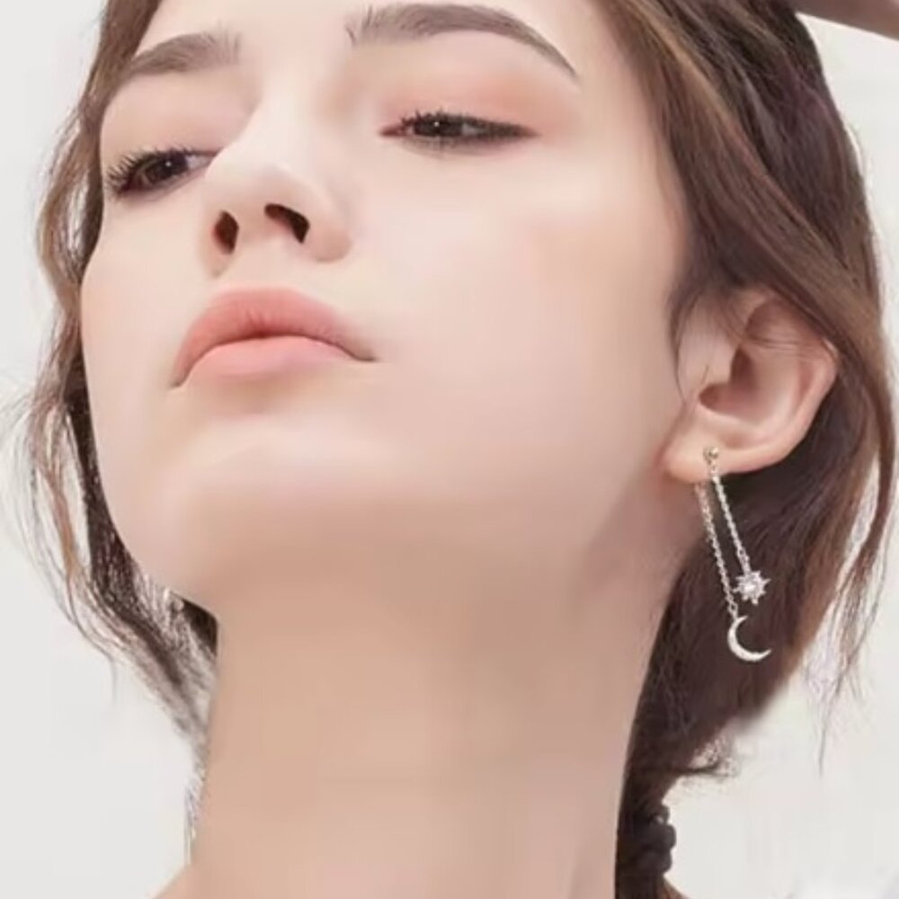 925 Sterling earings Star N Moon